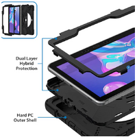 Strike Rugged Case Samsung Tab Active5 w/ Hand Strap and Lanyard (Black)