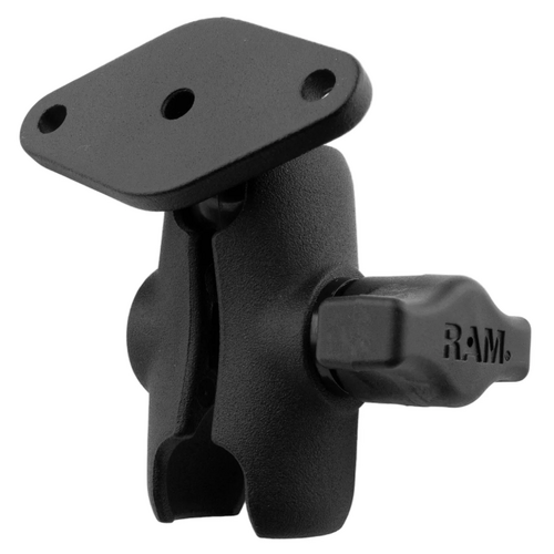 RAM Double Socket Arm with Diamond Plate - B Size Short